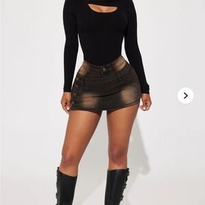Fashion Nova meltdown tinted denim skort